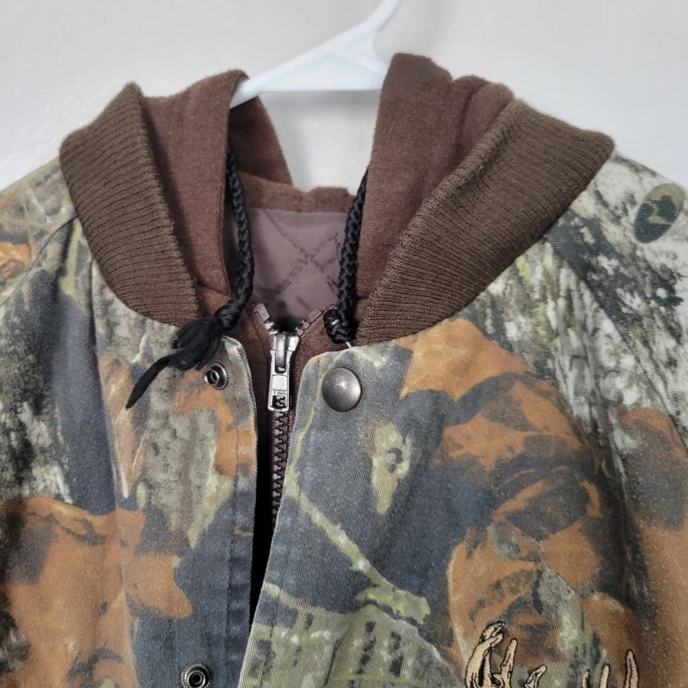 Redhead Boys Large Camo Coat Brown Green Tan Real Tree Warm Comfy Fall Hunting
